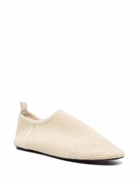 Nanushka mesh-knit loafers - Neutrals