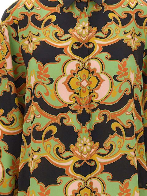 ETRO print buttoned shirt - Black