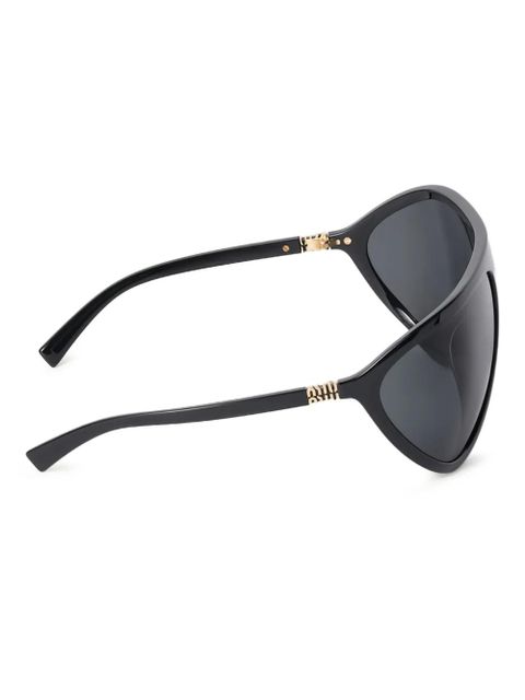 Miu Miu Eyewear geometric-frame sunglasses - Black