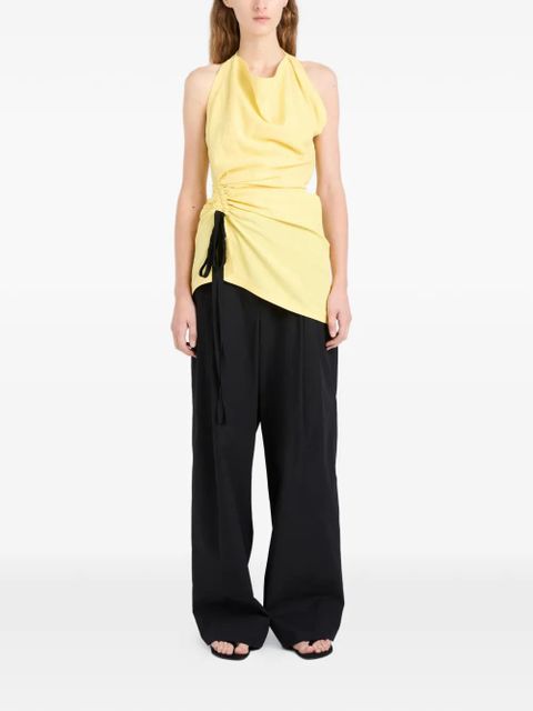Proenza Schouler Melia ruched halterneck top - Yellow - zdjęcie produktu nr 2