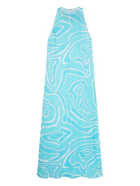 PUCCI Labirinto-print long dress - Blue - zdjęcie produktu nr 1
