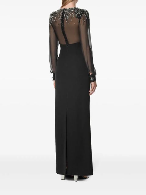 Versace crystal-embellished maxi dress - Black