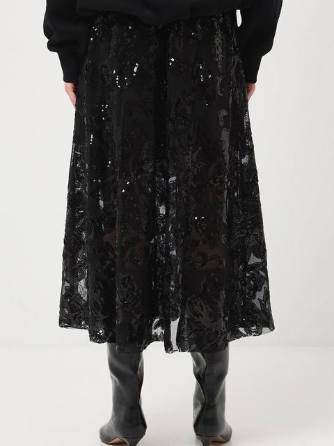 Medicine spódnica kolor czarny maxi rozkloszowana