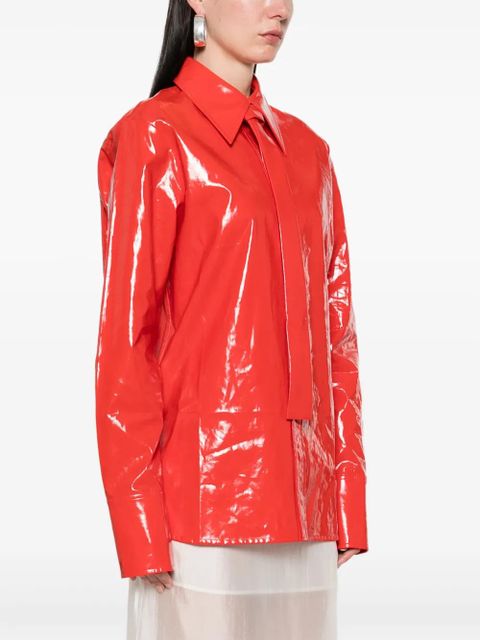 Jil Sander tie-detail shirt - Red