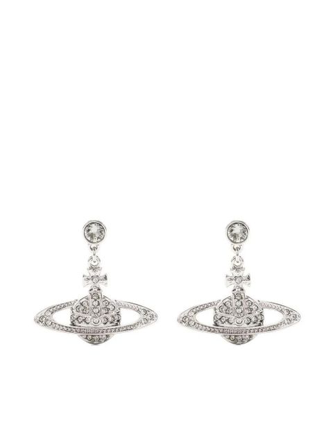 Vivienne Westwood Mini Bas Orb-plaque brass earrings - Silver - zdjęcie produktu nr 1
