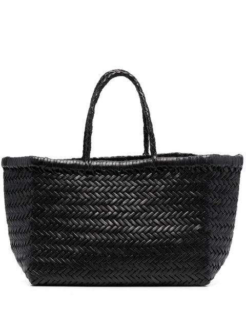 DRAGON DIFFUSION Triple Jump Small woven leather tote - Black - zdjęcie produktu nr 1