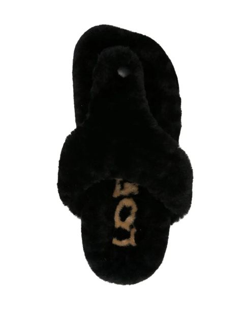 LOEWE Ease shearling flip flops - Black
