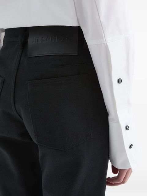 Jil Sander logo-patch jeans - Black