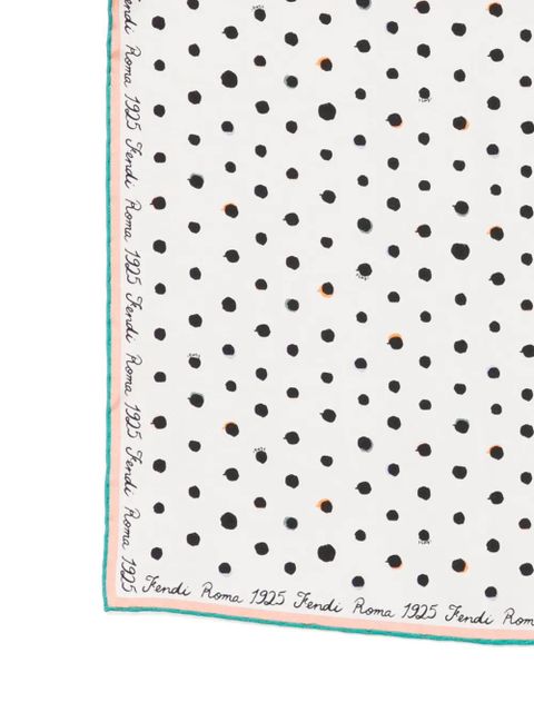 FENDI Falena Dots printed silk scarf - Neutrals