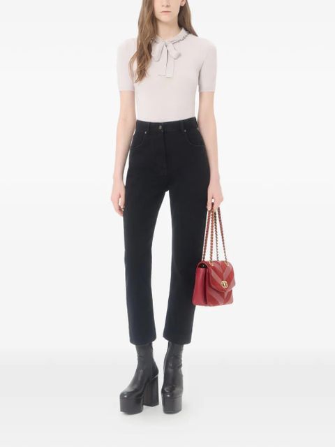 Valentino Garavani embroidered wool jumper - Purple - zdjęcie produktu nr 2