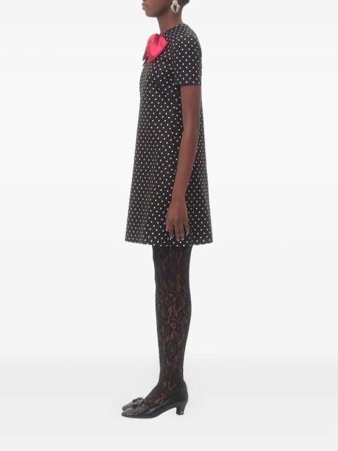 Valentino Garavani Plusdepois-print Supergran mini dress - Black