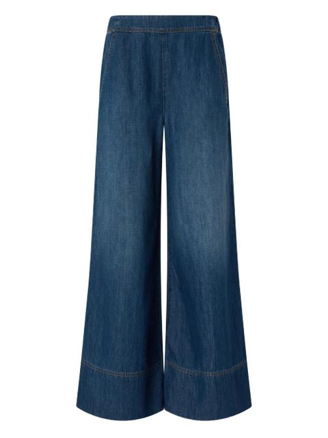 PINKO elastic-waistband wide-leg trousers - Blue - zdjęcie produktu nr 1