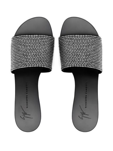 Giuseppe Zanotti Adelia 50 crystal-embellished sandals - Black