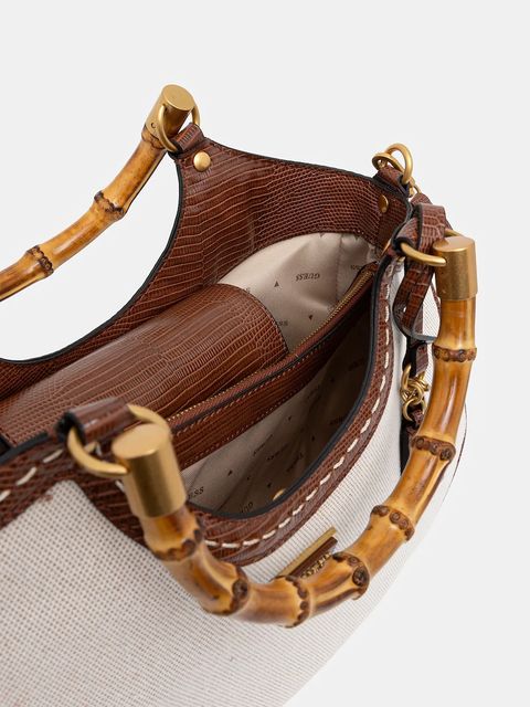 Guess torebka ZABRY kolor brązowy HWBA92 33070