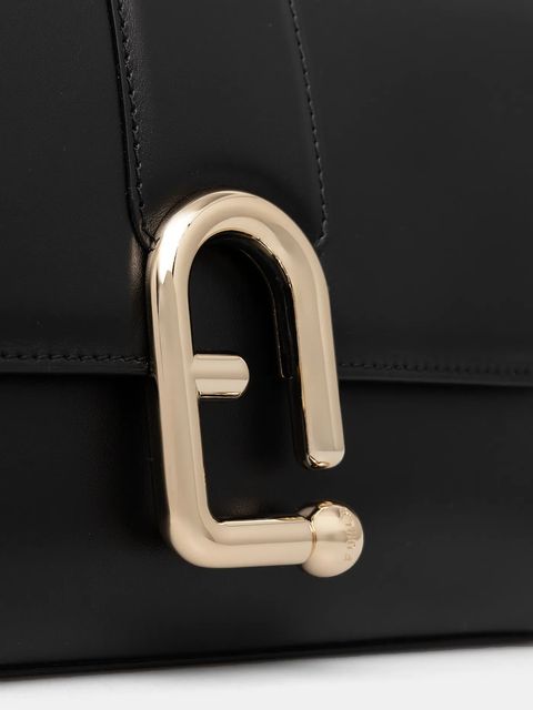 Furla torebka skórzana kolor czarny WB01683.BX3346.O6000