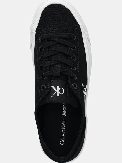 Calvin Klein Jeans tenisówki VULC FLATFORM LOW CV MG damskie kolor czarny YW0YW01763