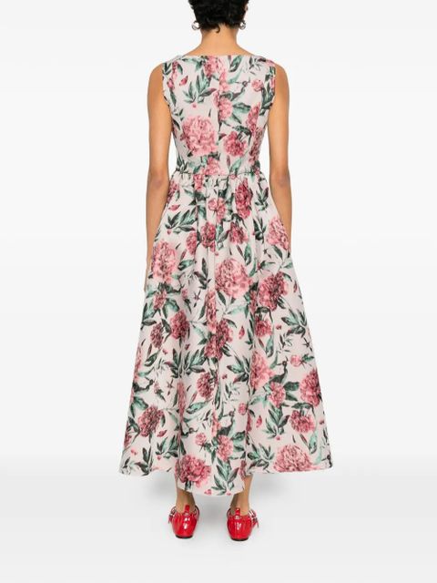 Marques'Almeida floral midi dress - Neutrals