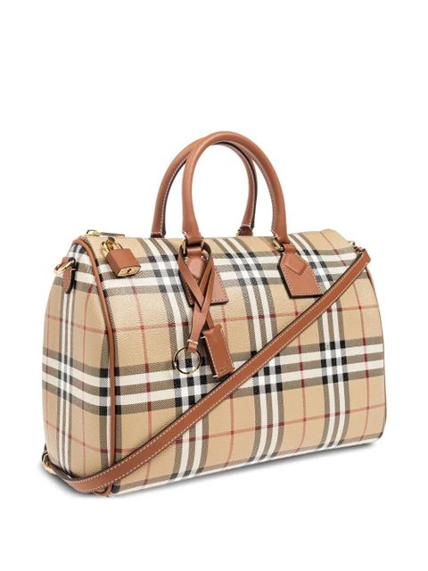Burberry medium Check satchel bag - Neutrals