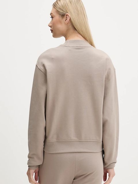 HUGO bluza bawełniana damska kolor beżowy gładka 50527463 - zdjęcie produktu nr 2