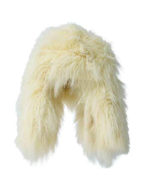 Jacquemus Grande Chapka voluminous faux-fur headpiece - Neutrals