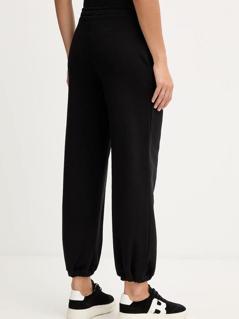 Karl Lagerfeld spodnie dresowe bawełniane damskie kolor szary z aplikacją A4W10141