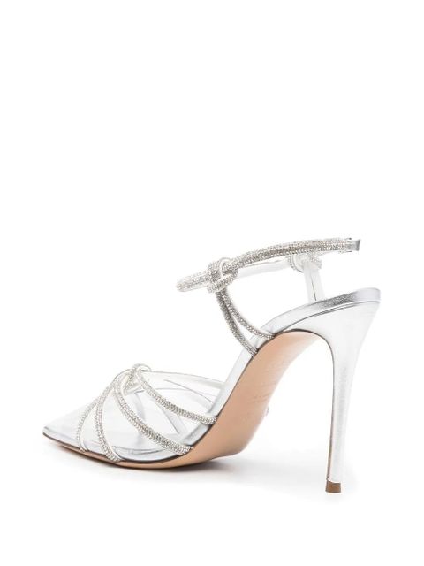 Casadei knot-detail 120mm sandals - Silver