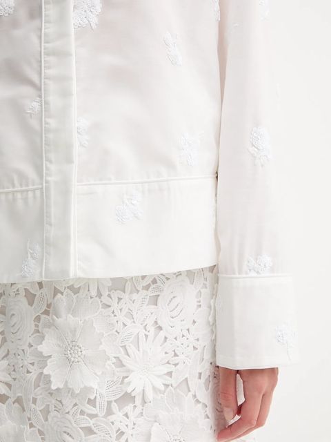 MUNTHE koszula KASEIA damska kolor biały relaxed z kołnierzykiem klasycznym 252103225229