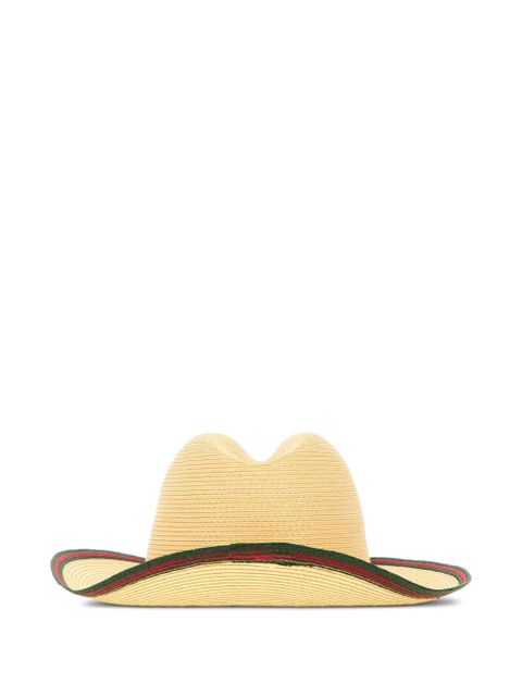 Gucci Web detail raffia sun hat - Neutrals