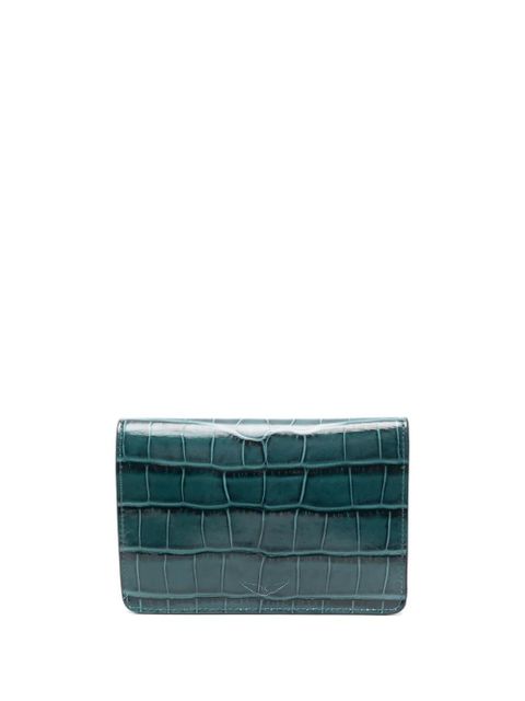 Zadig&Voltaire Le Cecilia crocodile-effect cardholder - Blue