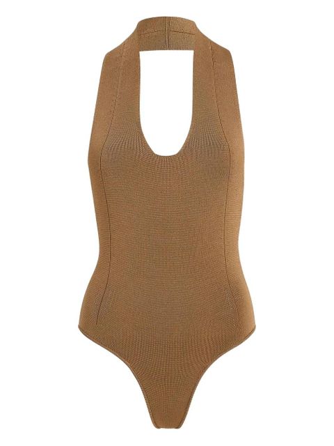 KHAITE Toto halter-neck bodysuit - Brown - zdjęcie produktu nr 1