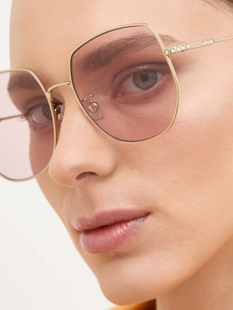Jimmy Choo okulary przeciwsłoneczne damskie kolor różowy 0JC4006BD - zdjęcie produktu nr 2