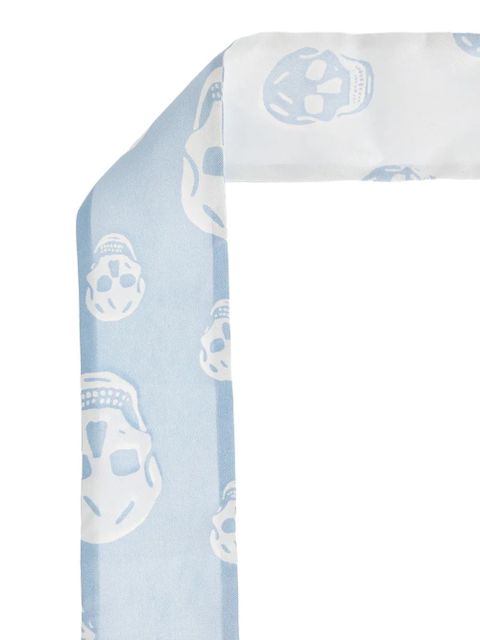 Alexander McQueen skull-print scarf - Blue - zdjęcie produktu nr 2