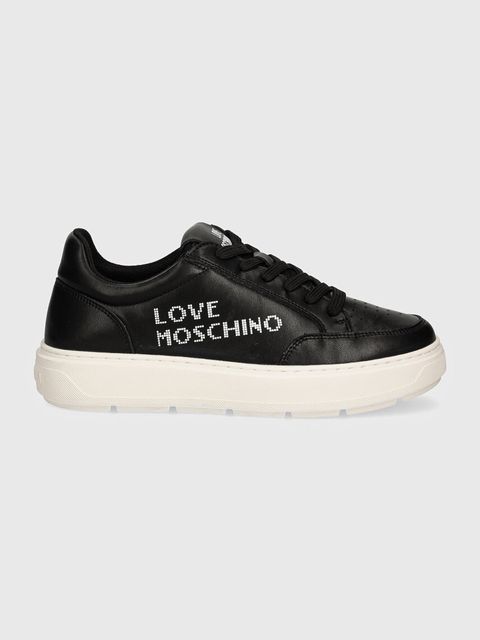 Love Moschino sneakersy skórzane kolor czarny JA15124G1LIA0000 - zdjęcie produktu nr 2