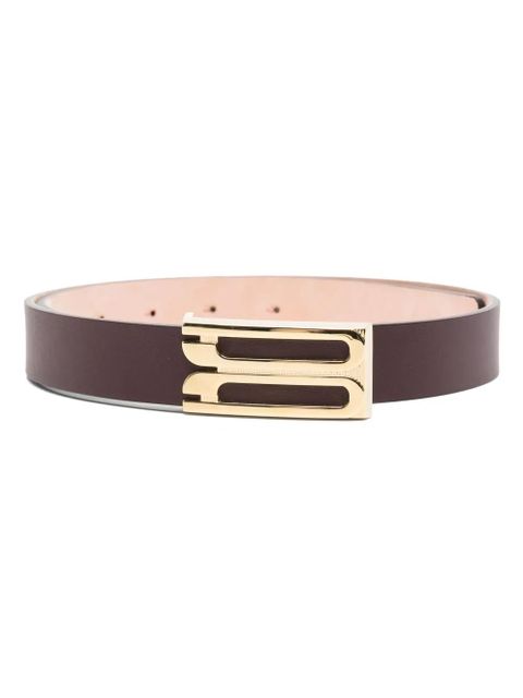 Victoria Beckham logo-buckle leather belt - Red - zdjęcie produktu nr 1