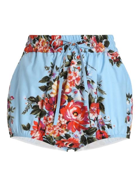 Dolce & Gabbana floral-pattern drawstring shorts - Blue - zdjęcie produktu nr 1