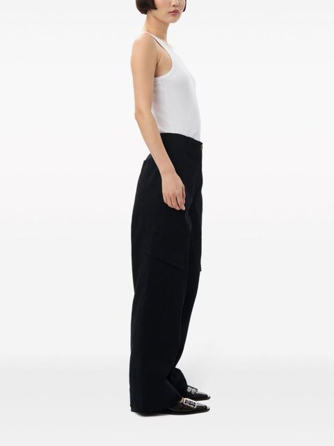 GANNI wide-leg trousers - Black