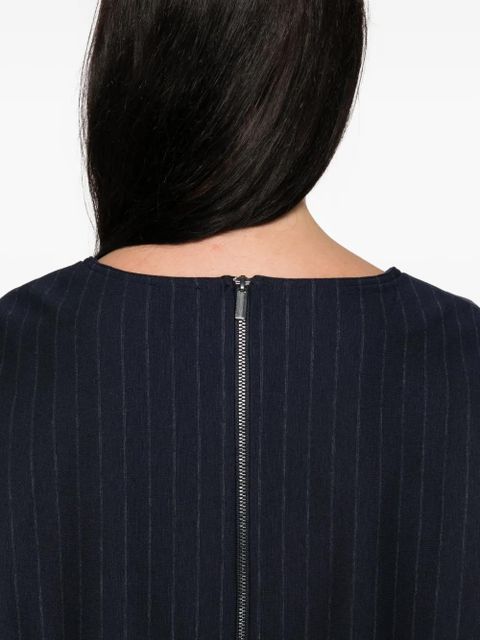 Max Mara pinstripe short-sleeved top - Blue