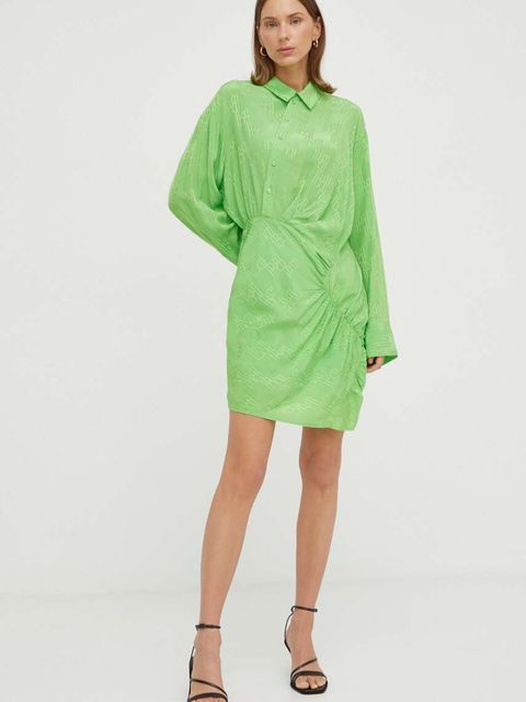 Herskind sukienka kolor zielony mini prosta