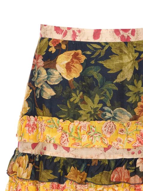 Valentino Garavani Apres L'Hiver tiered mid skirt - Yellow