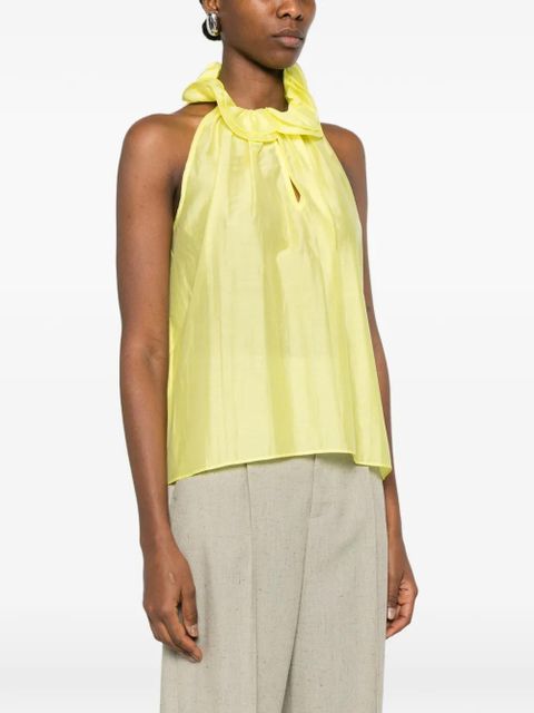 TWINSET ruffled halter top - Yellow