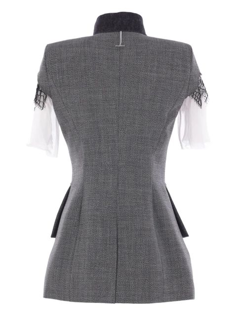 Alexander McQueen short-sleeve blazer - Grey - zdjęcie produktu nr 2