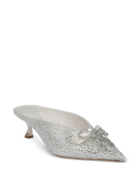 Jimmy Choo Auria embellished mules - Silver - zdjęcie produktu nr 2
