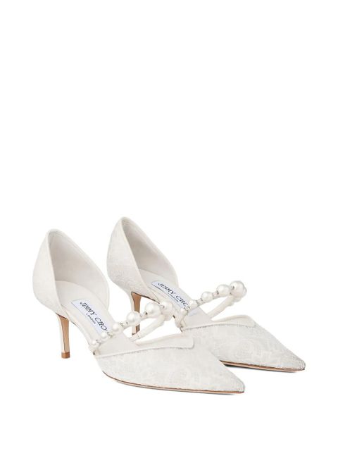 Jimmy Choo Aurelie pearl-embellished pumps - White - zdjęcie produktu nr 2