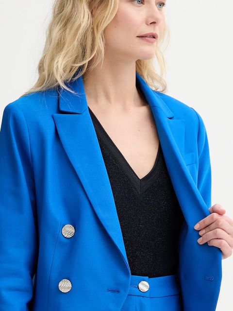 Morgan marynarka kolor niebieski dwurzędowa gładka VPKY.F