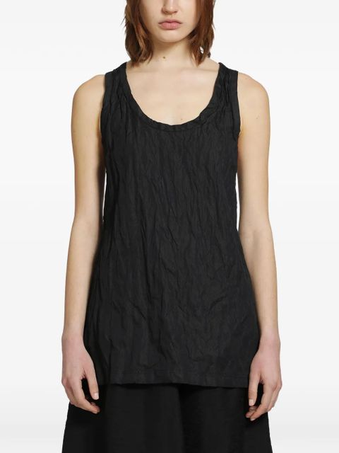 TOTEME crinkled cotton tank top - Black - zdjęcie produktu nr 1