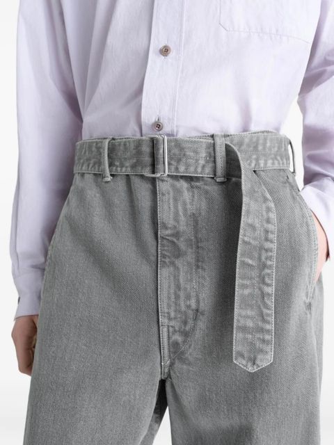 LEMAIRE buckle-closure panelled jeans - Grey - zdjęcie produktu nr 2