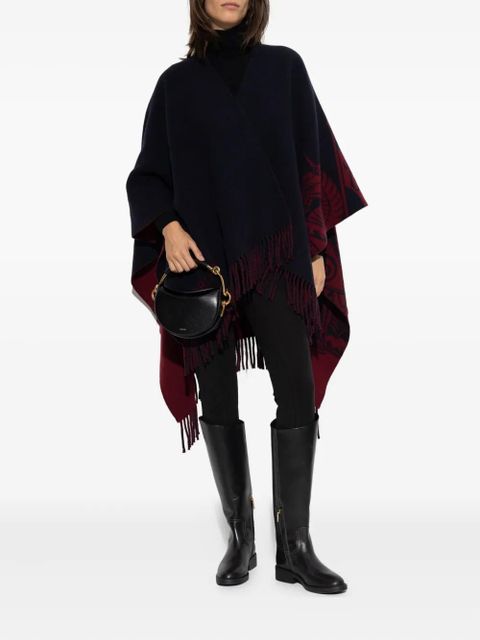 Burberry fringed cape - Blue