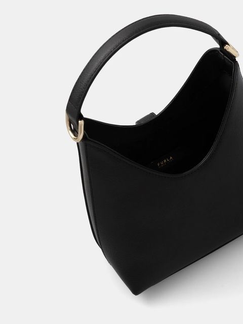 Furla torebka skórzana kolor czarny WE00876 ARE000 O6000