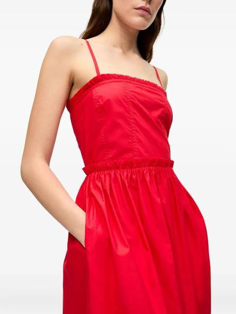 GANNI midi dress - Red