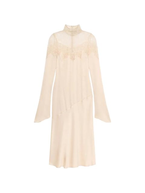Blumarine lace-detail midi dress - Neutrals - zdjęcie produktu nr 1